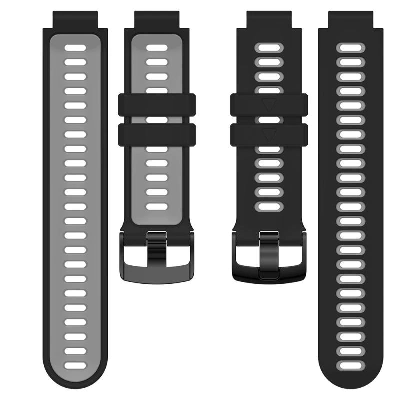 Pasek silikonowy do Garmin G02 - czarno-szary - Зображення 5