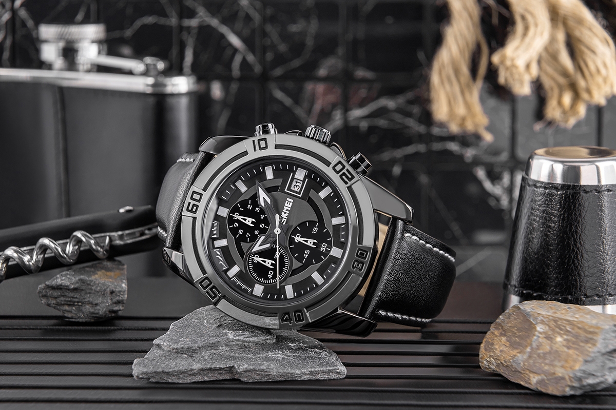 Zegarek Męski Skmei 9156SIBK + BOX - Зображення 5