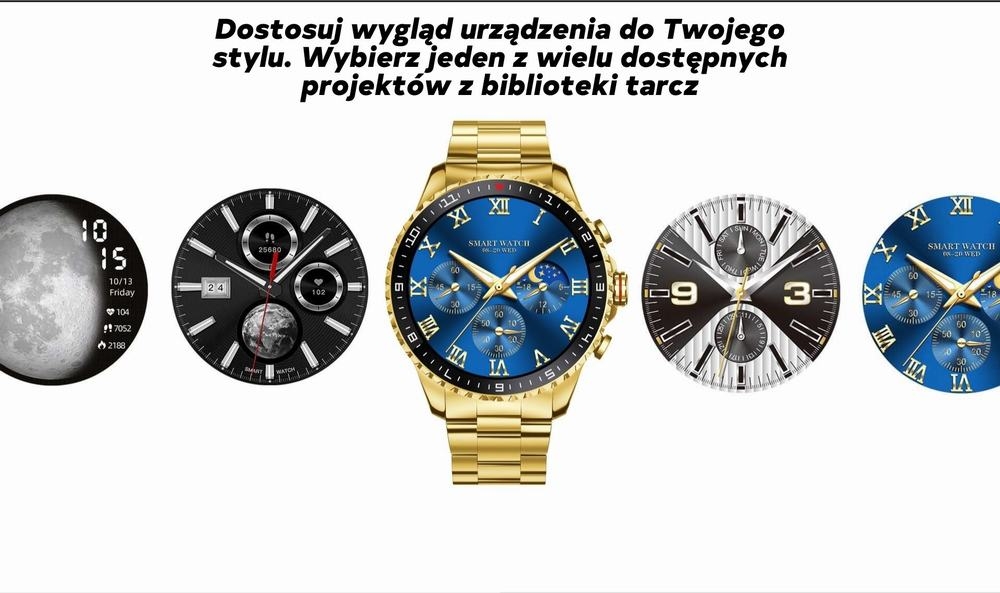 Smartwatch Męski GRAVITY GT16-1 Gold / Złota Bransoleta - obrazek 15