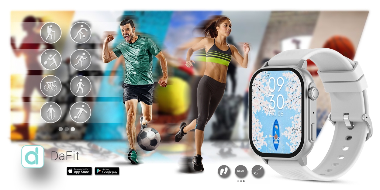 Smartwatch Gravity GT15-8 Szary Pasek Silikonowy + Srebrna Bransoleta - obrazek 16