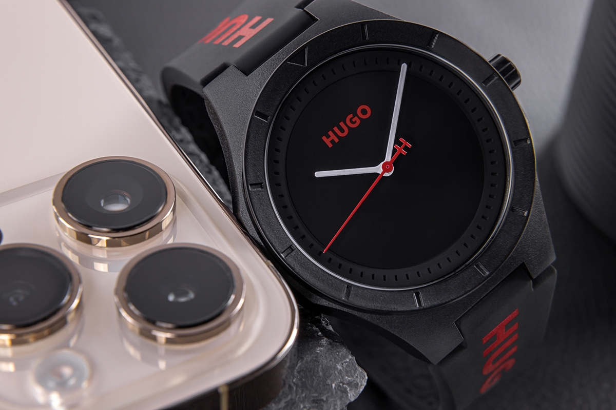 Zegarek Męski HUGO Lit For Him Black 1530343 + BOX - obrazek 2