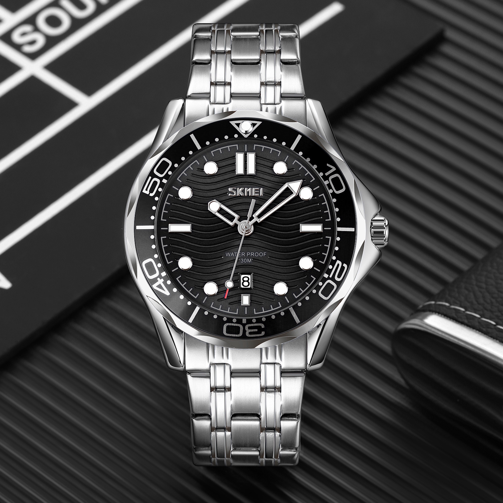 Zegarek Męski Skmei 9276SISIBK + BOX - obrazek 6