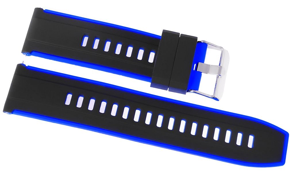 Pasek silikonowy CZARNO-GRANATOWY U22-20-3 - obrazek 4