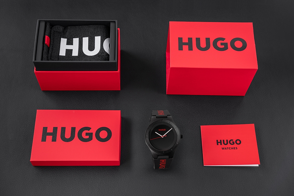 Zegarek Męski HUGO Lit For Him Black 1530343 + BOX - obrazek 5