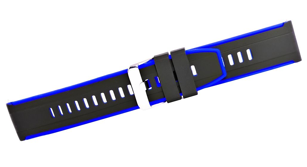 Pasek silikonowy CZARNO-GRANATOWY U22-20-3 - obrazek 3