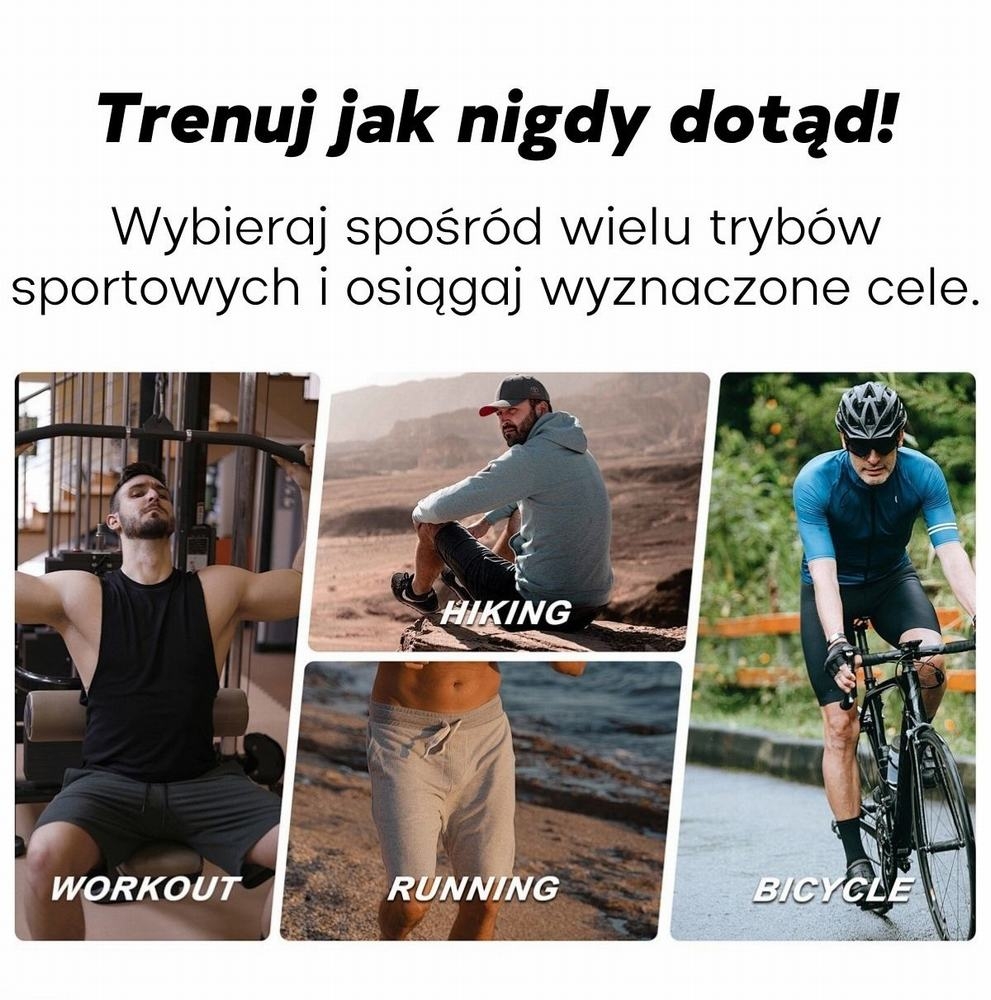 Smartwatch Męski GRAVITY GPS GT24-5 Czarny Pasek Silikonowy + Zielony Pasek Silikonowy - Зображення 17