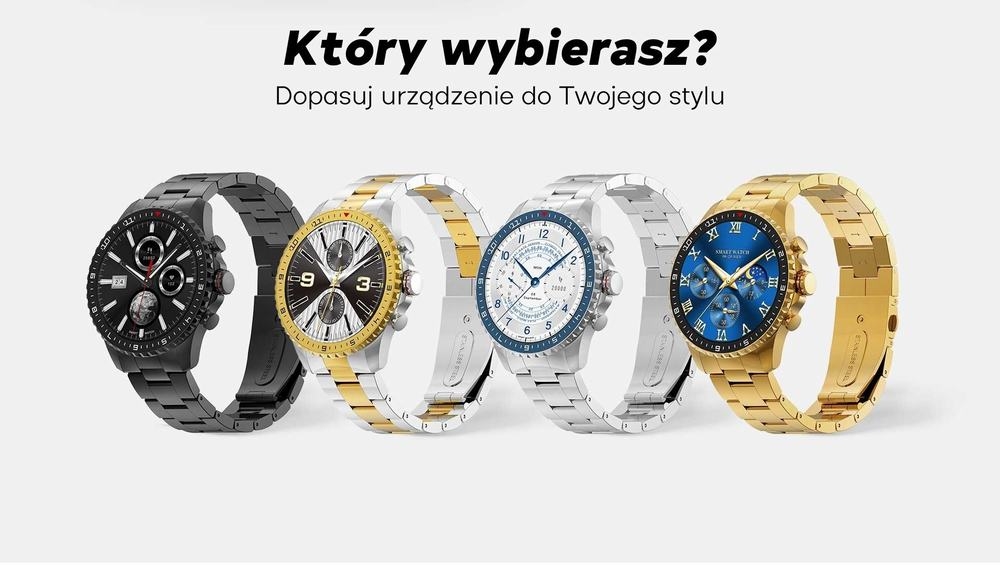 Smartwatch Męski GRAVITY GT16-1 Gold / Złota Bransoleta - obrazek 19