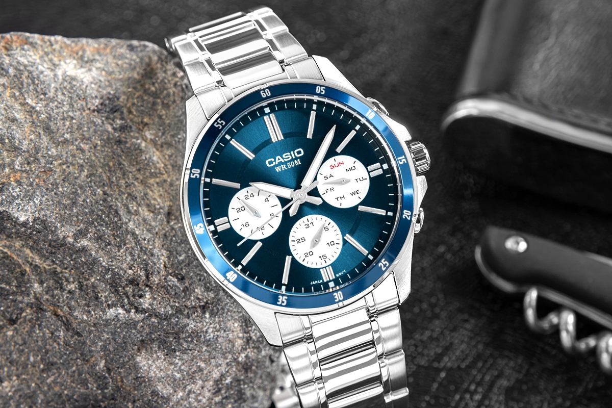 Zegarek Męski CASIO MTP-1374D-2A3VDF + BOX - obrazek 5