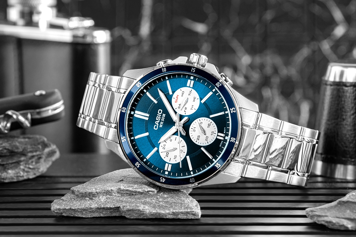 Zegarek Męski CASIO MTP-1374D-2A3VDF + BOX - obrazek 6