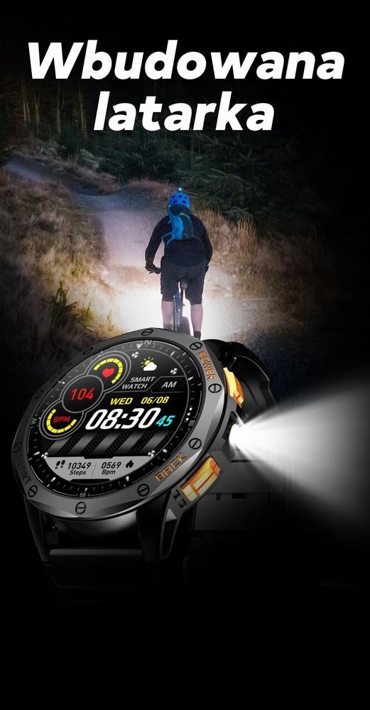 Smartwatch Męski GRAVITY GPS GT24-1 Czarny Pasek Silikonowy + Granatowy Pasek Silikonowy - obrazek 24