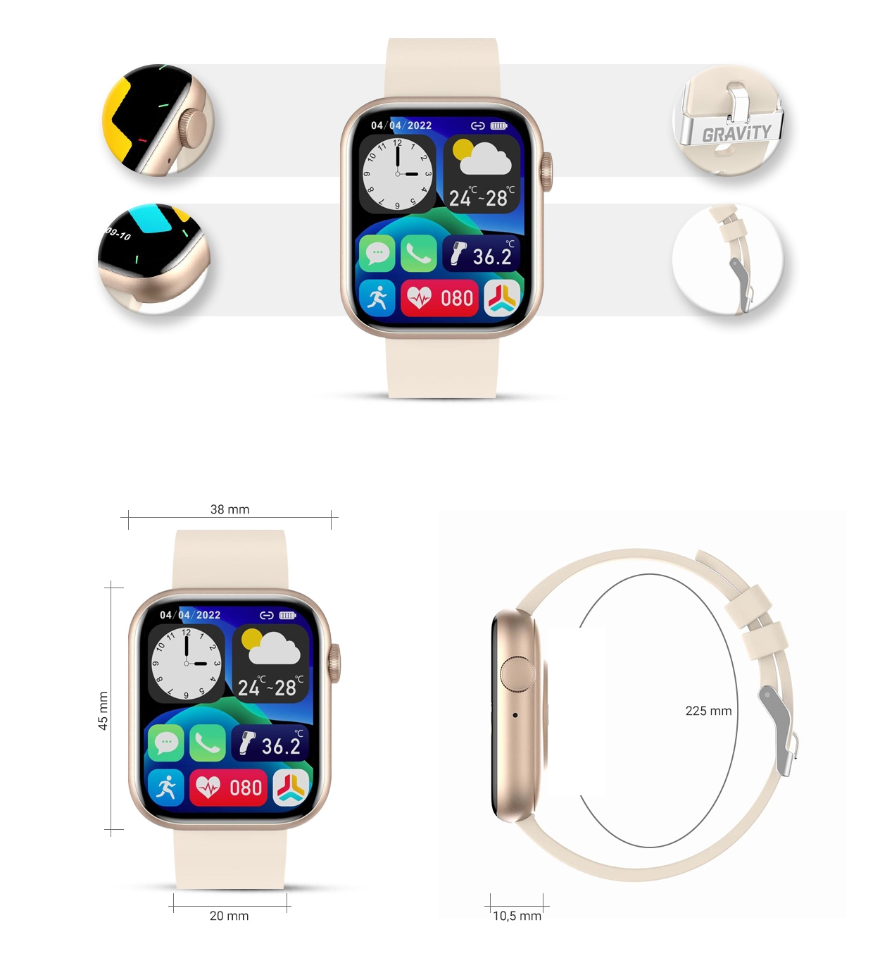 Smartwatch Damski Gravity GT3-6 - obrazek 7