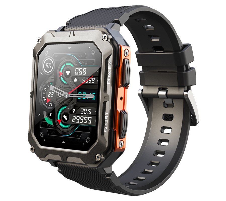 Smartwatch Męski Rubicon RNCF27 BLACK/ORANGE - obrazek 2