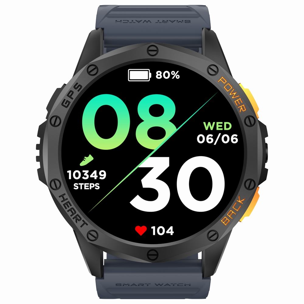 Smartwatch Męski GRAVITY GPS GT24-1 Czarny Pasek Silikonowy + Granatowy Pasek Silikonowy - obrazek 2