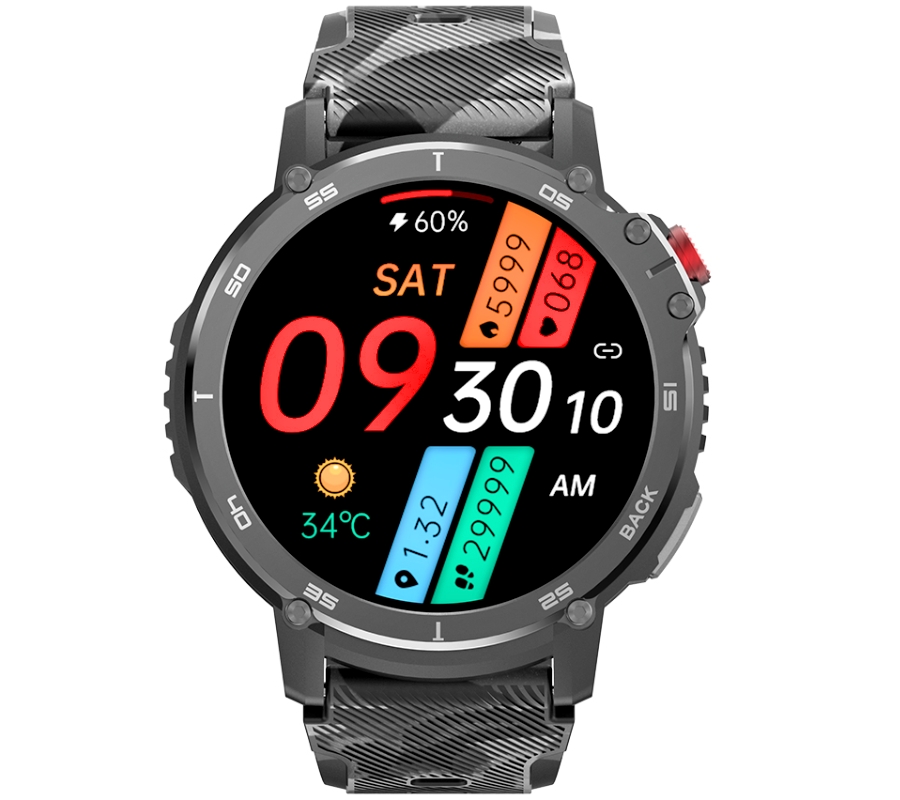 Smartwatch Męski RUBICON RNCF08 Black/Moro SMARUB232 - obrazek 2