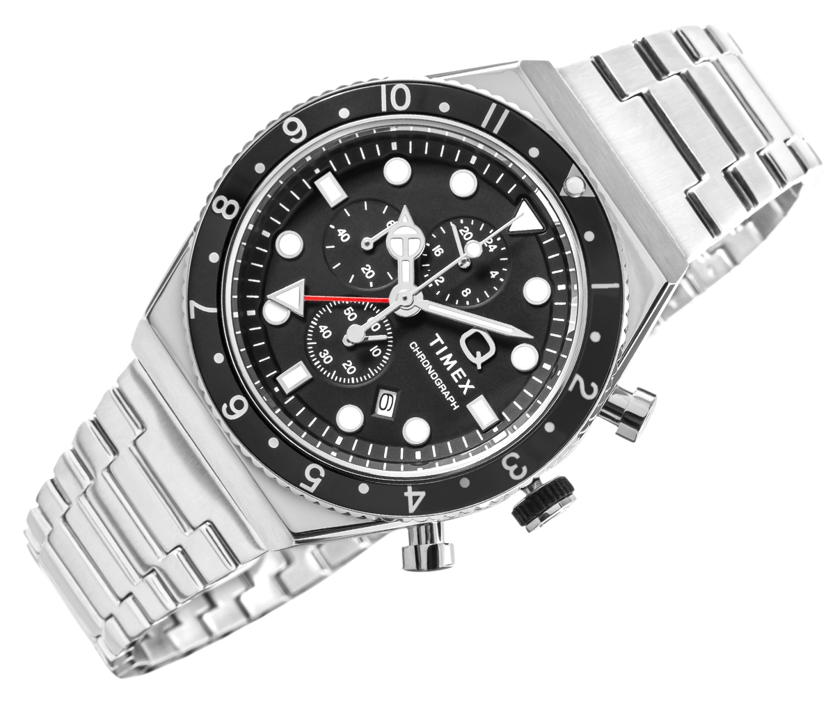 Zegarek Męski TIMEX Q Timex 3-Time Zone Chronograph TW2V69800 + BOX - obrazek 2