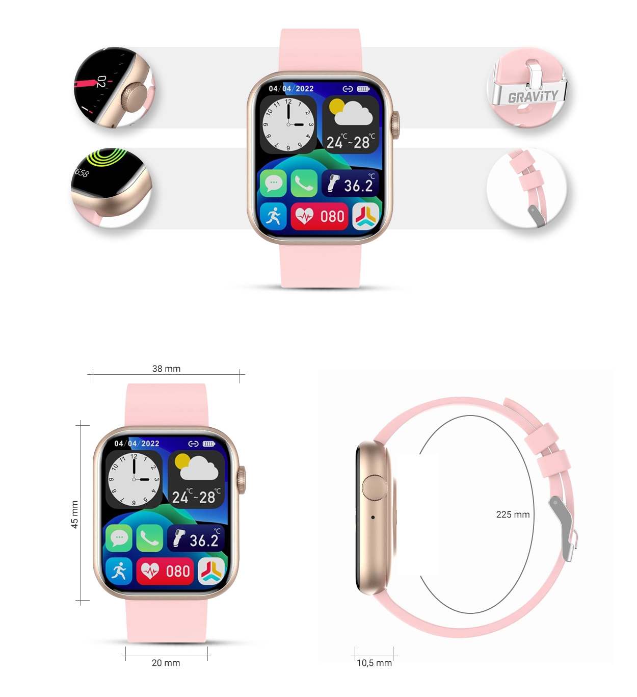 Smartwatch Damski Gravity GT3-1 - obrazek 7