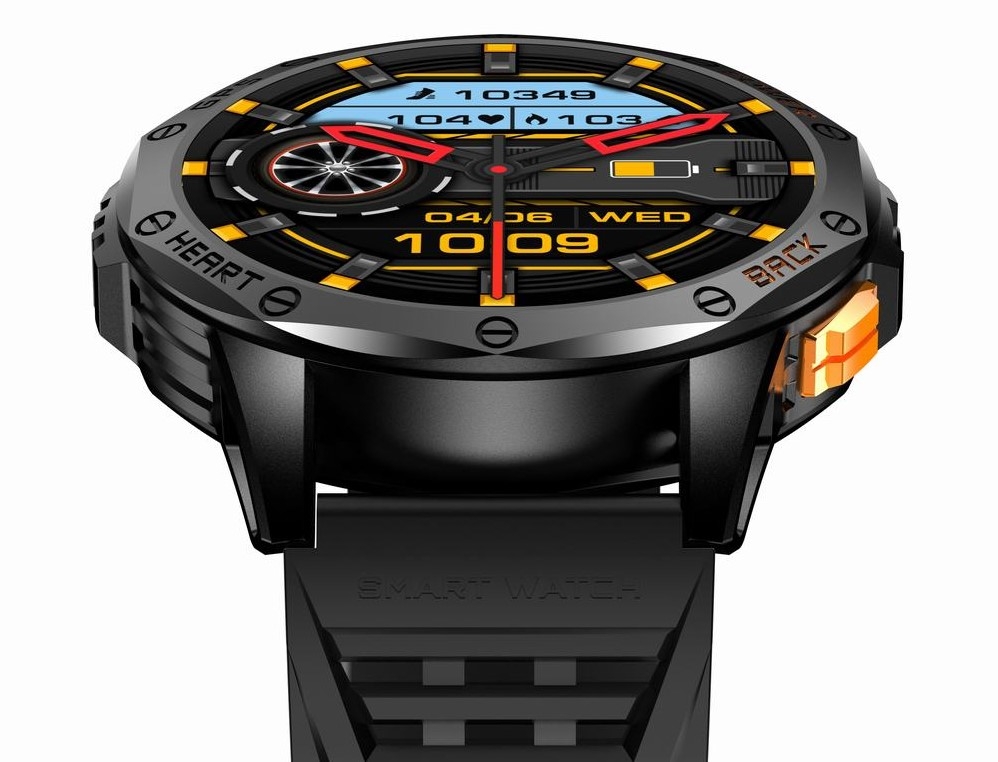 Smartwatch Męski GRAVITY GPS GT24-1 Czarny Pasek Silikonowy + Granatowy Pasek Silikonowy - obrazek 7