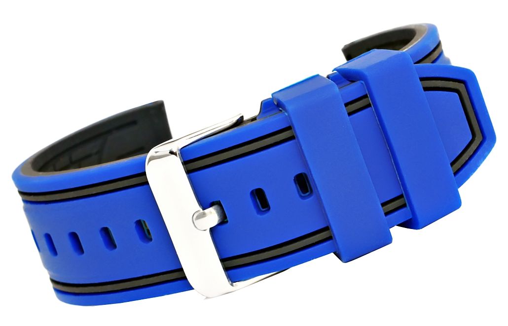 Pasek silikonowy GRANATOWO-CZARNY U14-22-11 - obrazek 2