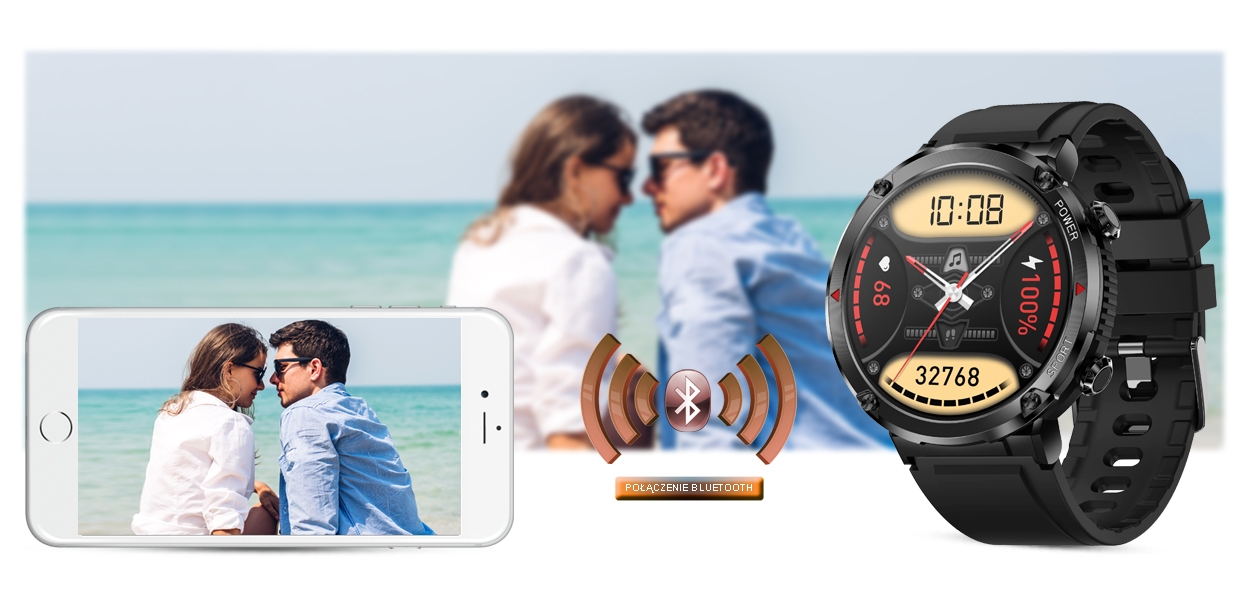 Smartwatch Gravity GT21-1+ Czarny Pasek Silikonowy - Зображення 20