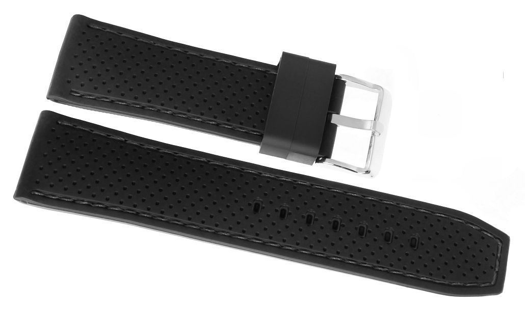 Pasek silikonowy CZARNO-CZARNY U17-20-2 - Зображення 4