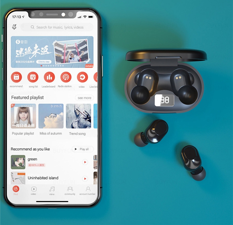 Słuchawki bezprzewodowe douszne LENOVO Thinkplus LivePods XT91 Czarne - obrazek 13