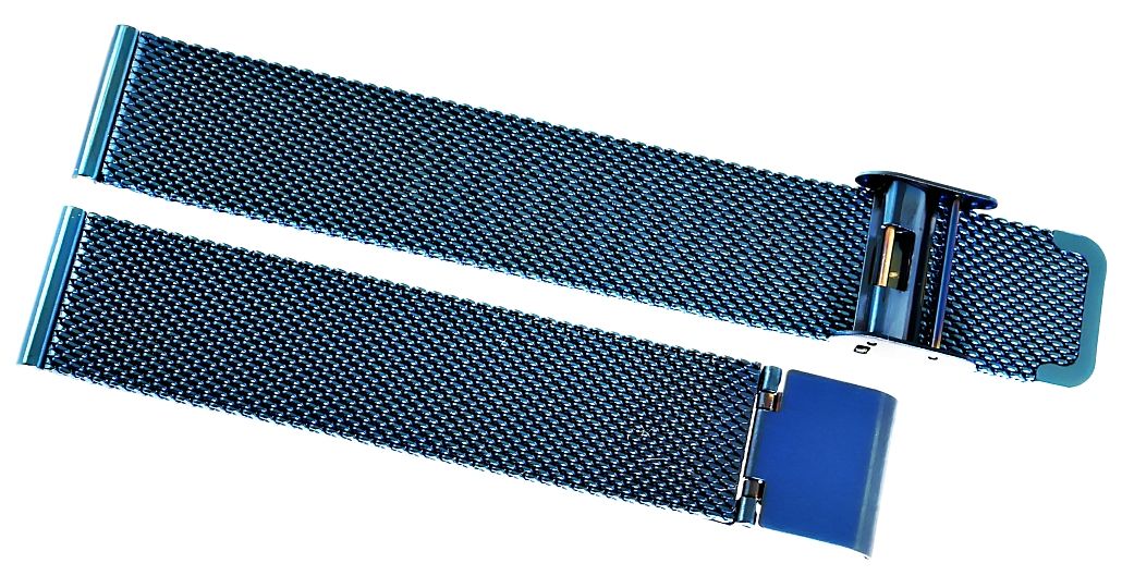 Bransoleta IPBL Niebieska Mesh 18 mm JK18BL - obrazek 4