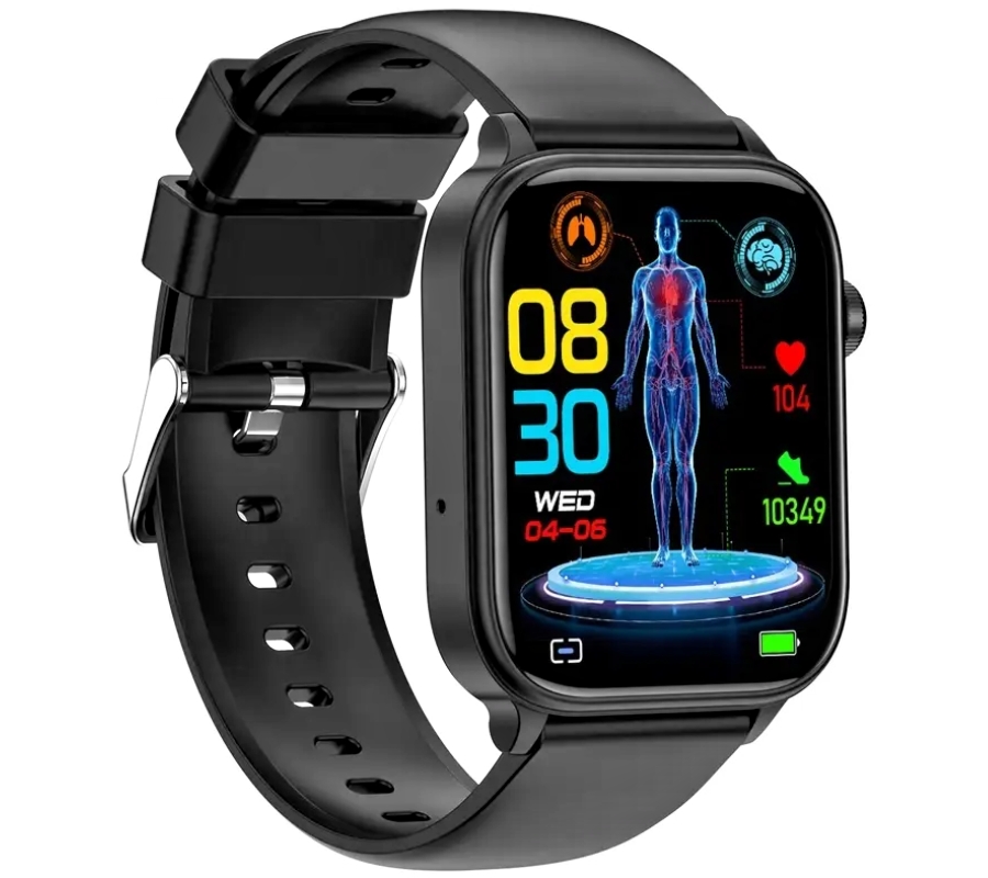 Smartwatch Męski Rubicon RNCF33 BLACK + Pasek Bordowy - Зображення 5