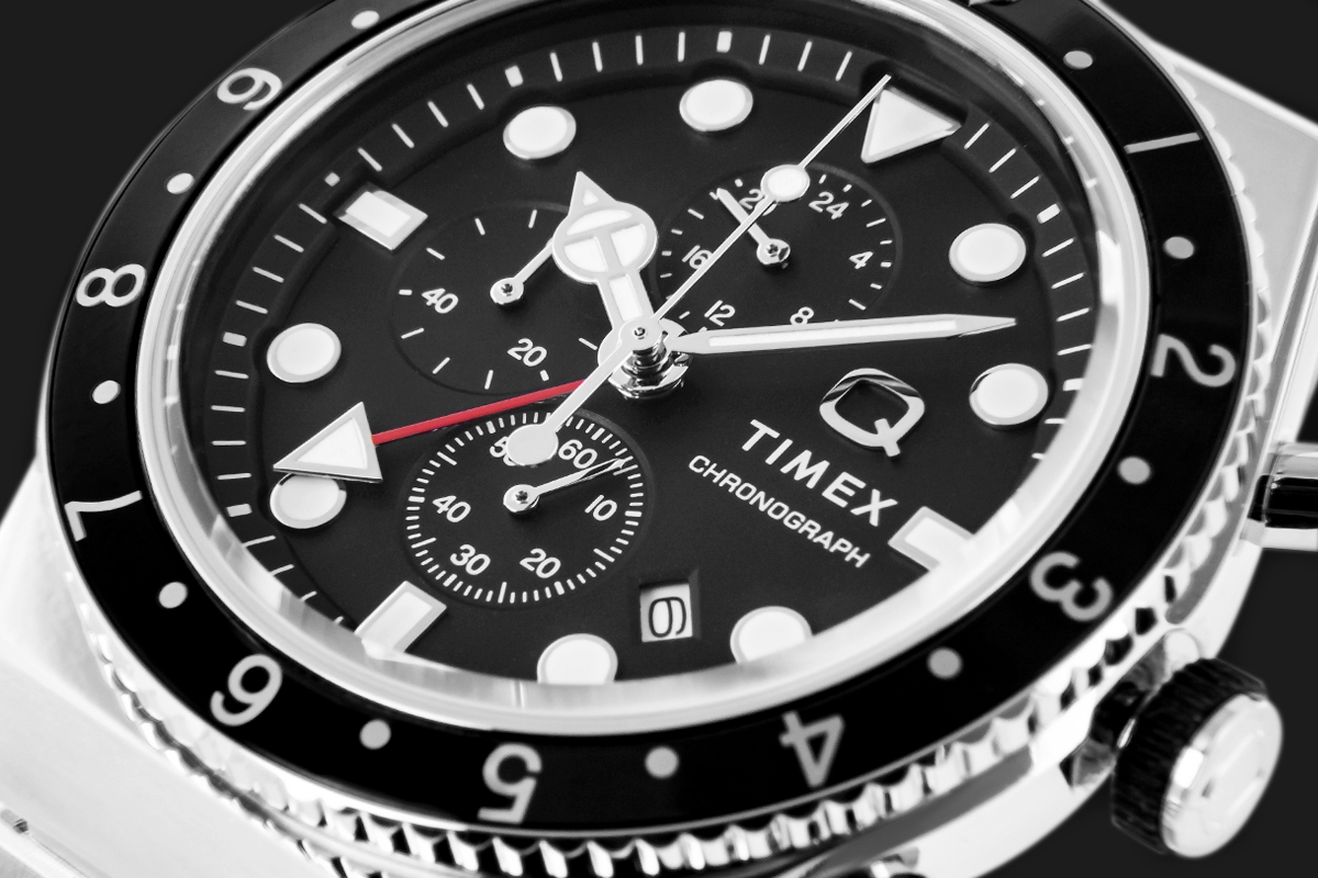 Zegarek Męski TIMEX Q Timex 3-Time Zone Chronograph TW2V69800 + BOX - obrazek 4