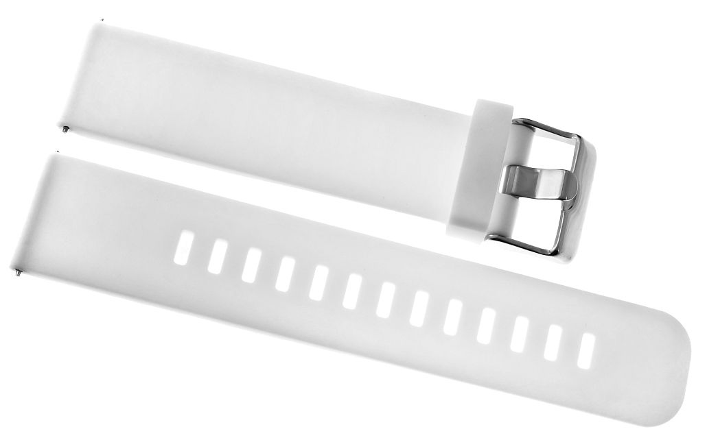 Pasek silikonowy BIAŁO-SREBRNY U15-22-5 - obrazek 4