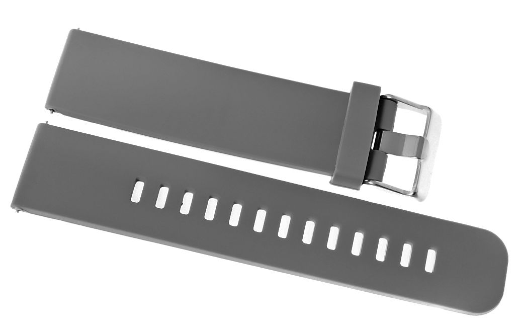 Pasek silikonowy SZARO-SREBRNY U15-20-6 - obrazek 4