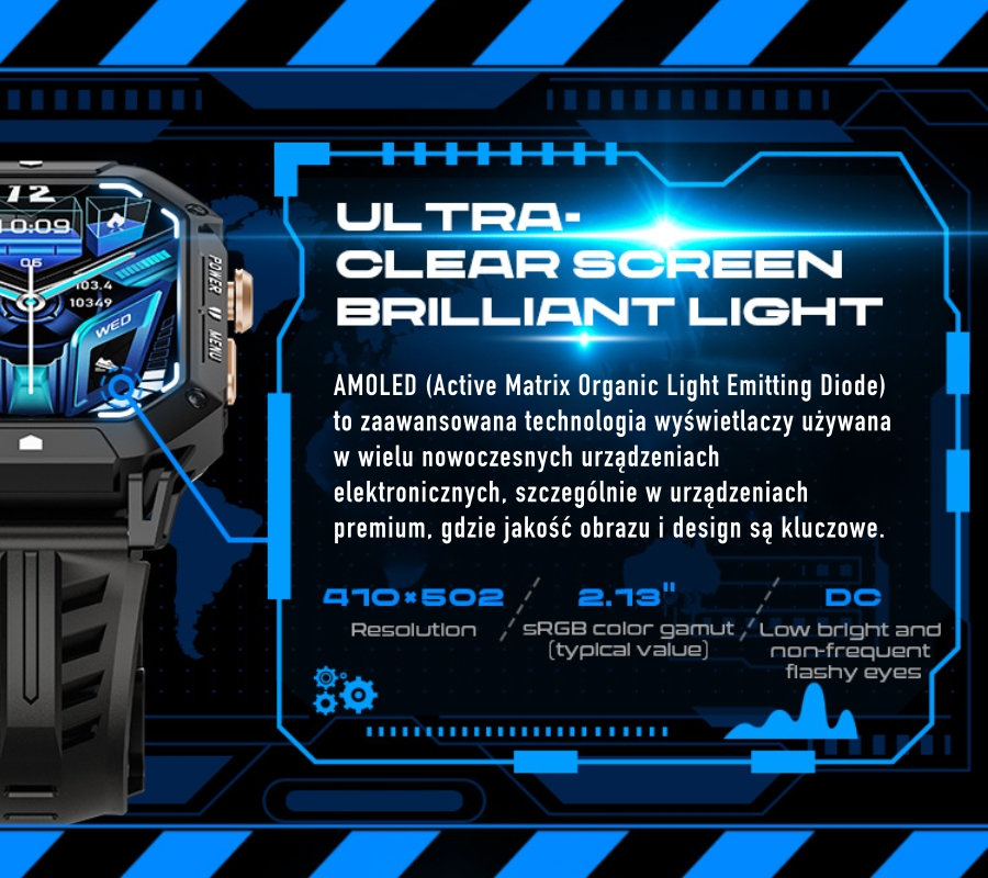 Smartwatch Męski Rubicon RNCF24-1 BLACK - Зображення 5