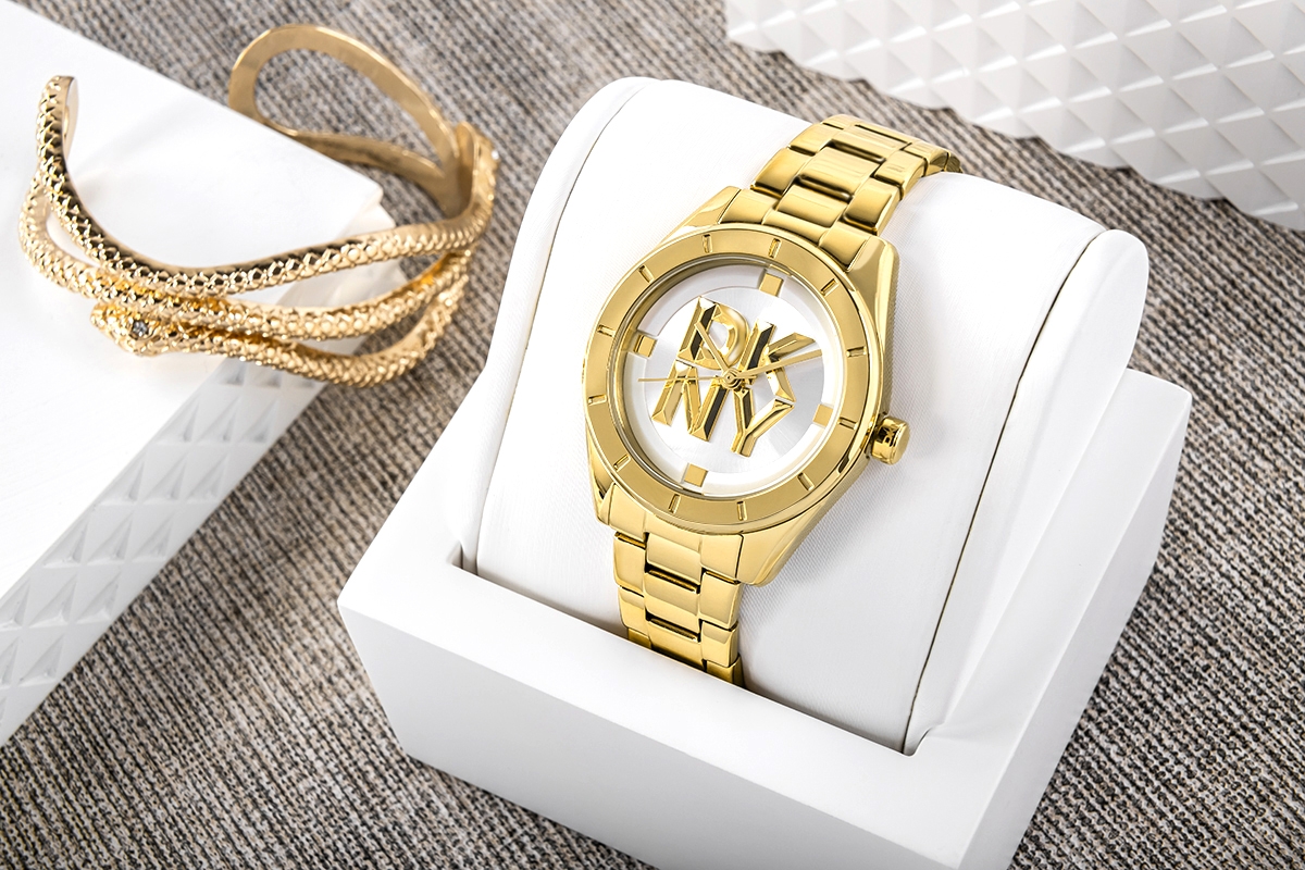 Zegarek Damski DKNY Chambers Midi Gold DK1L016M0065 + BOX - obrazek 5