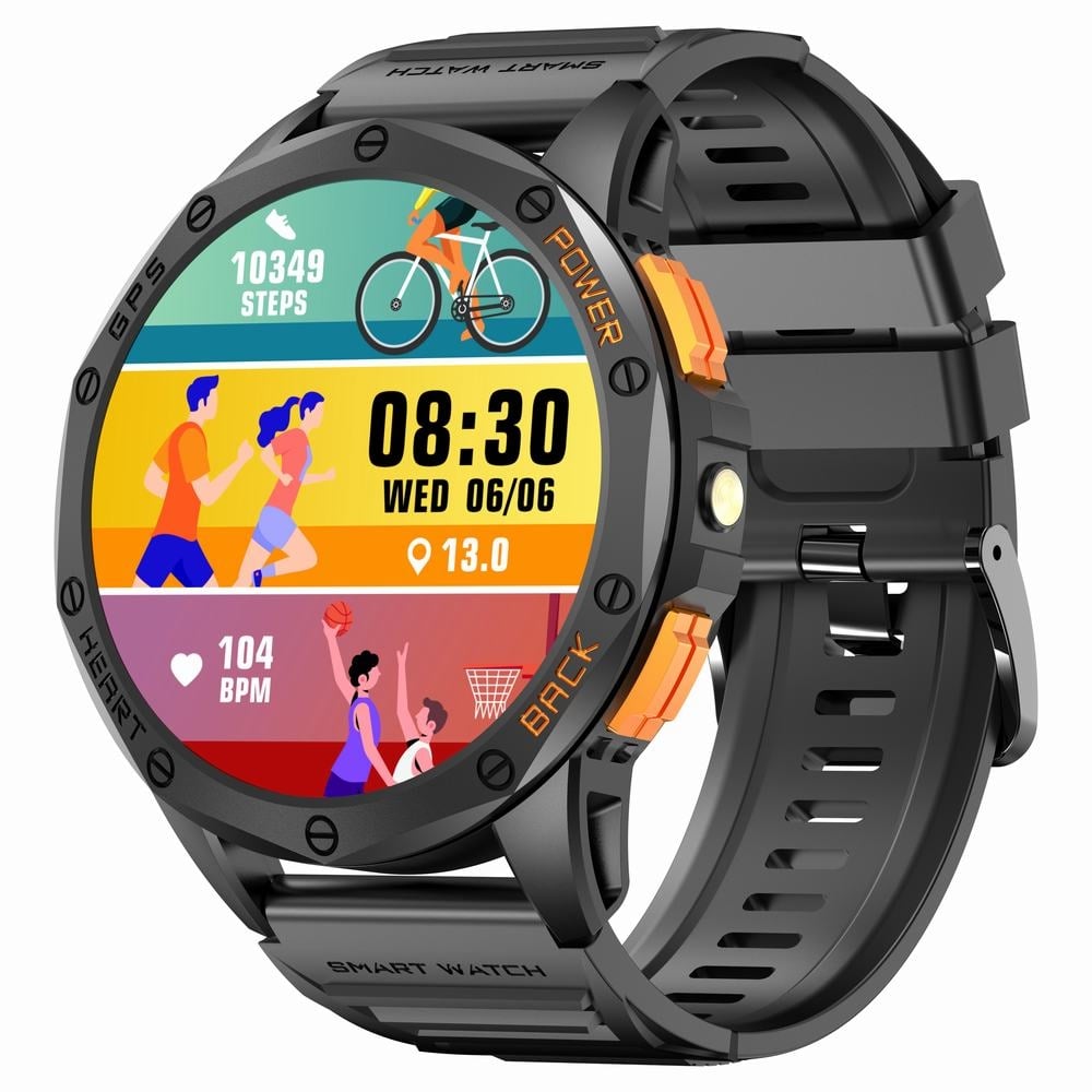 Smartwatch Męski GRAVITY GPS GT24-1 Czarny Pasek Silikonowy + Granatowy Pasek Silikonowy - obrazek 5