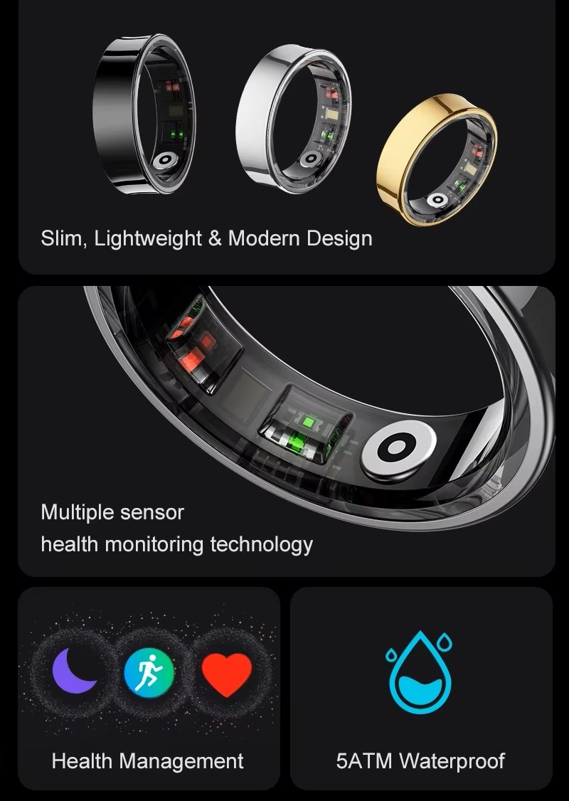 Smart Ring RUBICON R2 Rose Gold SIZE-7(US) SMARUB318 - Зображення 5