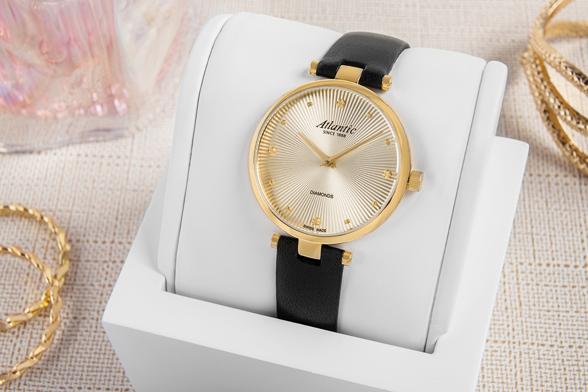 Zegarek Damski Atlantic Royal Diamonds 29044.45.37 + BOX