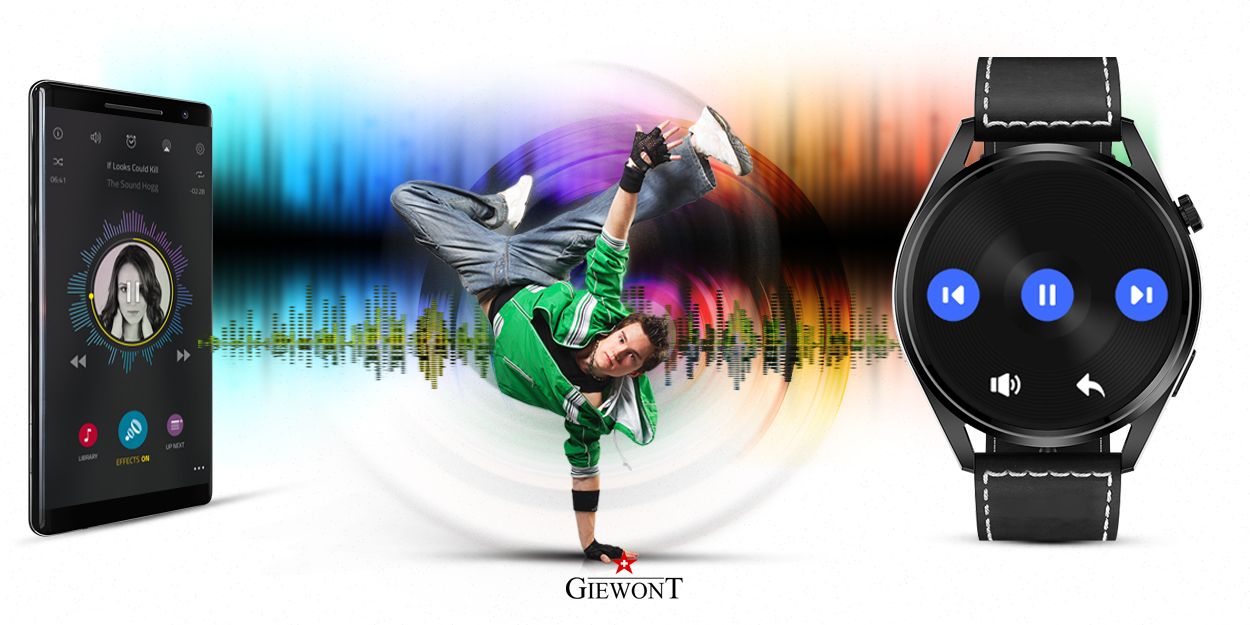 Smartwatch GIEWONT Vertex SmartCall GW450-2 Carbon/Carbon Leather - Зображення 12