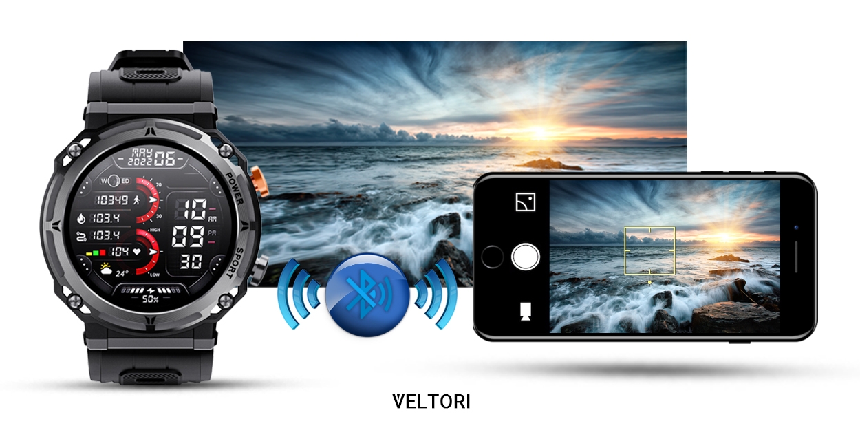 Smartwatch VELTORI VT130-1 Czarny Pasek Silikonowy - obrazek 20