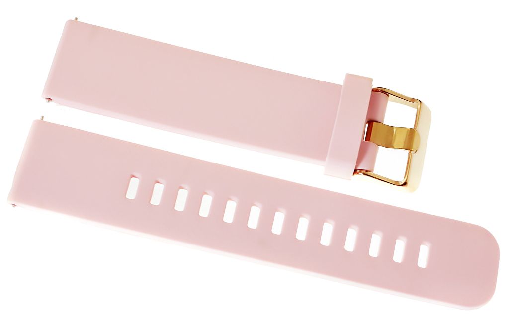 Pasek silikonowy RÓŻOWY-RÓŻOWE ZŁOTO U15-20-8 - obrazek 4