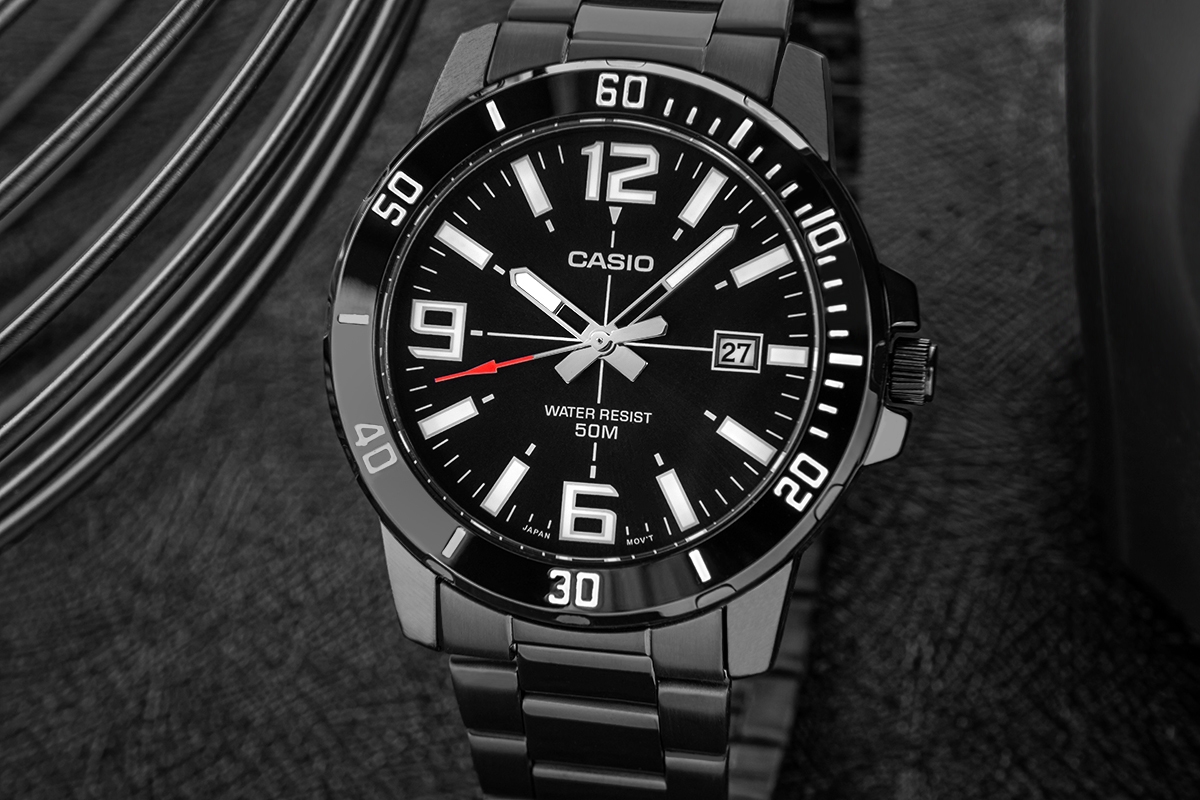 Zegarek Męski CASIO MTP-VD01B-1BVUDF + BOX - obrazek 4