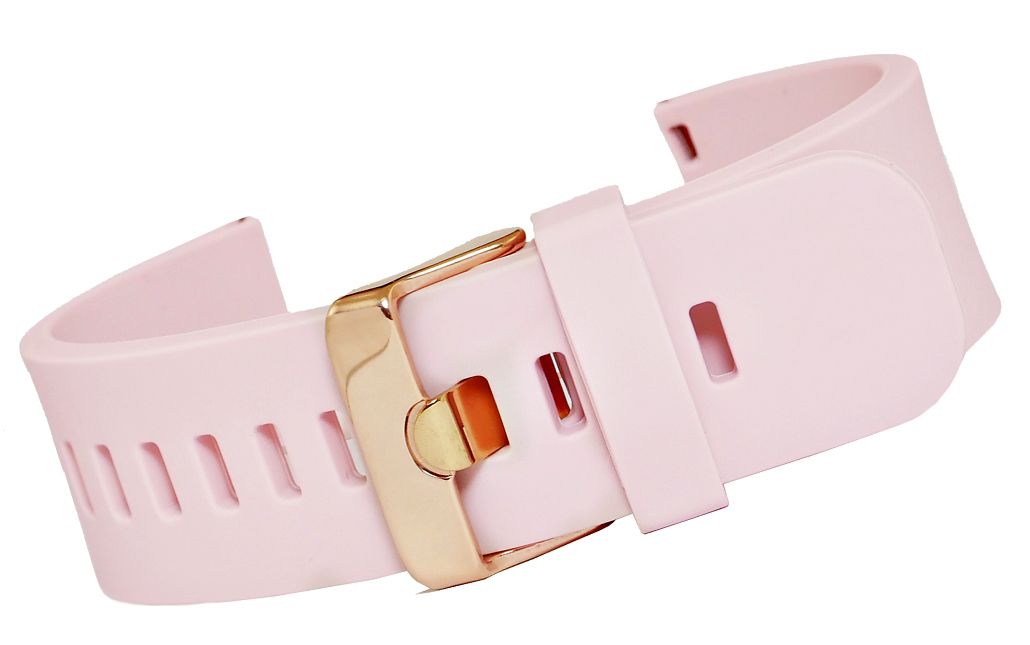 Pasek silikonowy RÓŻOWY-RÓŻOWE ZŁOTO U15-20-8 - obrazek 2