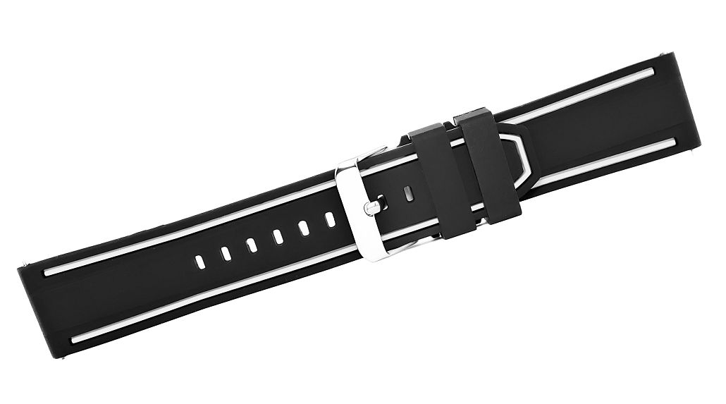 Pasek silikonowy CZARNO-BIAŁY U14-20-1 - obrazek 3