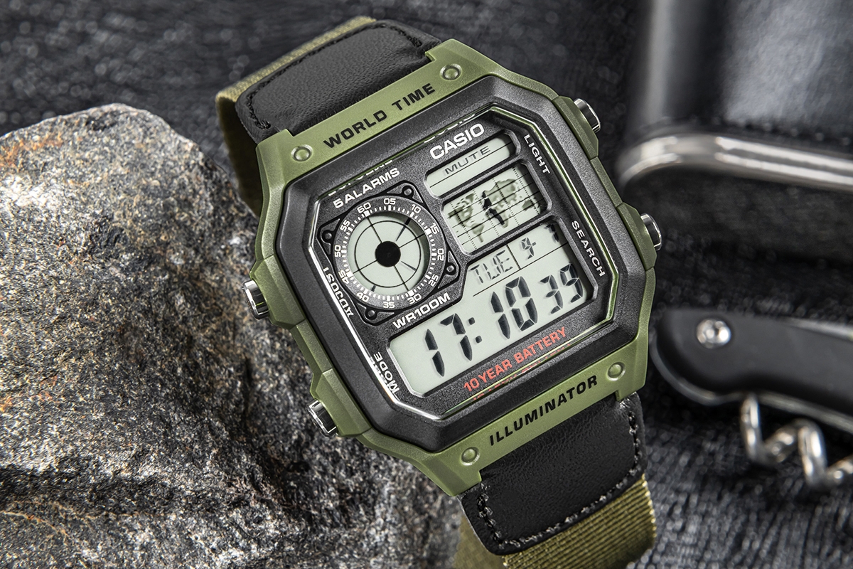 Zegarek Męski CASIO AE-1200WHB-3BVDF + BOX