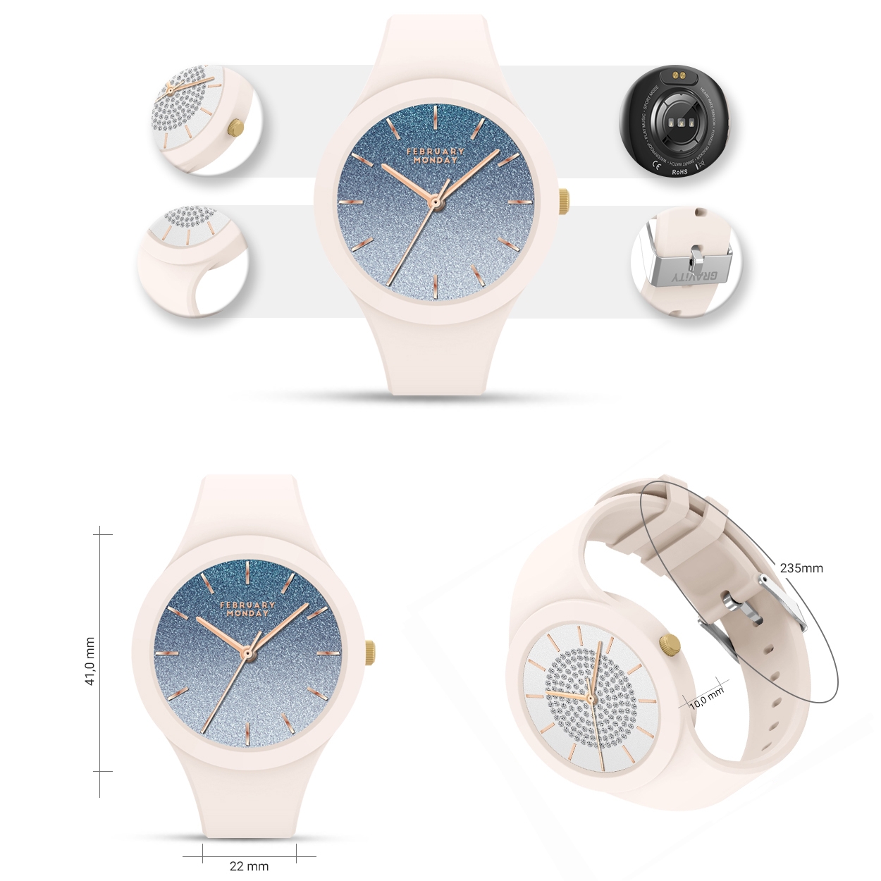 Smartwatch Damski Gravity GT14-1 - Зображення 7