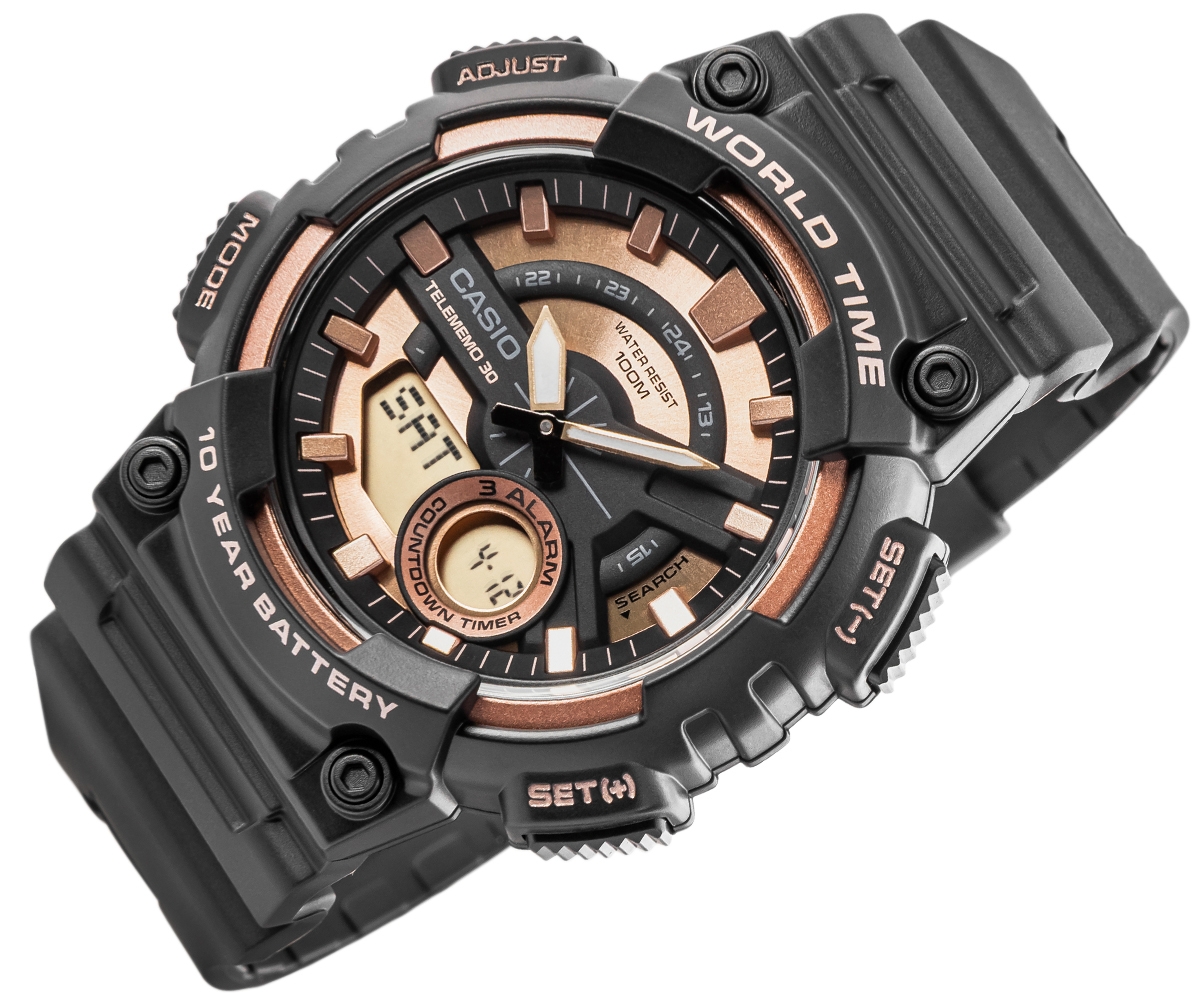 Zegarek Męski CASIO Gerton AEQ-110W-1A3VDF + BOX - obrazek 2