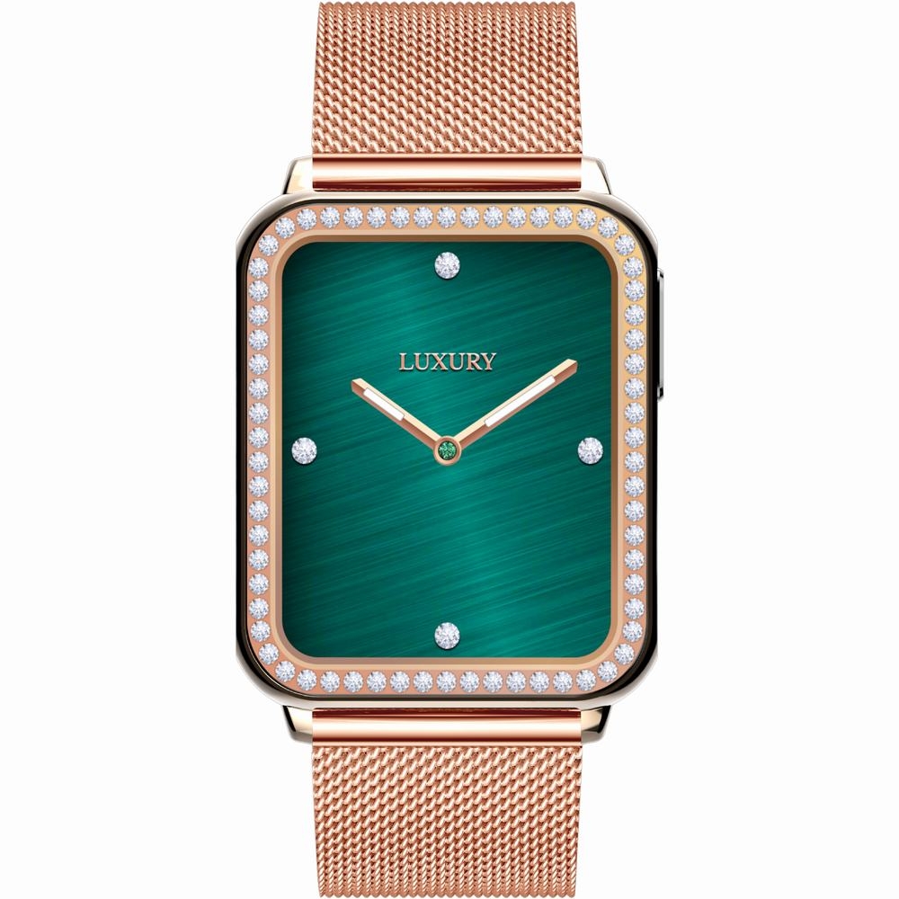 Smartwatch Gravity Różowe Złoto Bordowy 2 Paski GT17-6