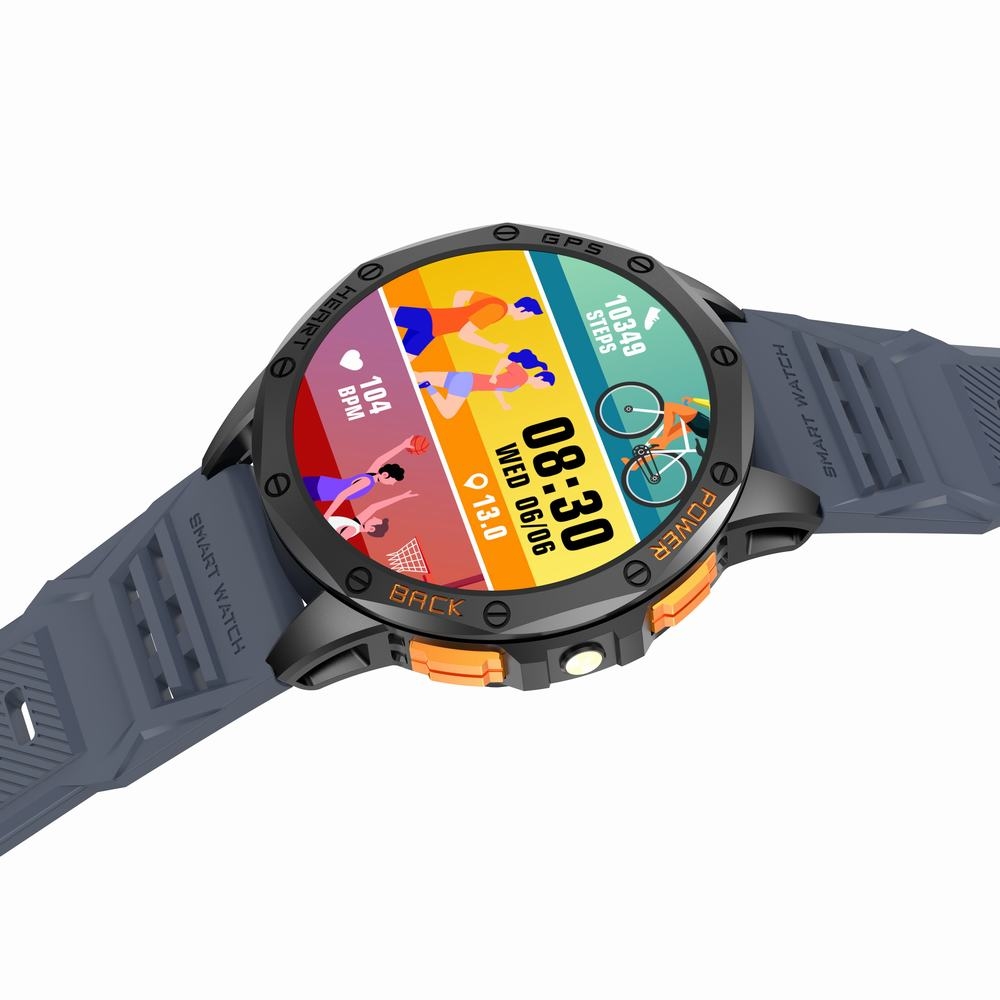 Smartwatch Męski GRAVITY GPS GT24-1 Czarny Pasek Silikonowy + Granatowy Pasek Silikonowy - obrazek 8