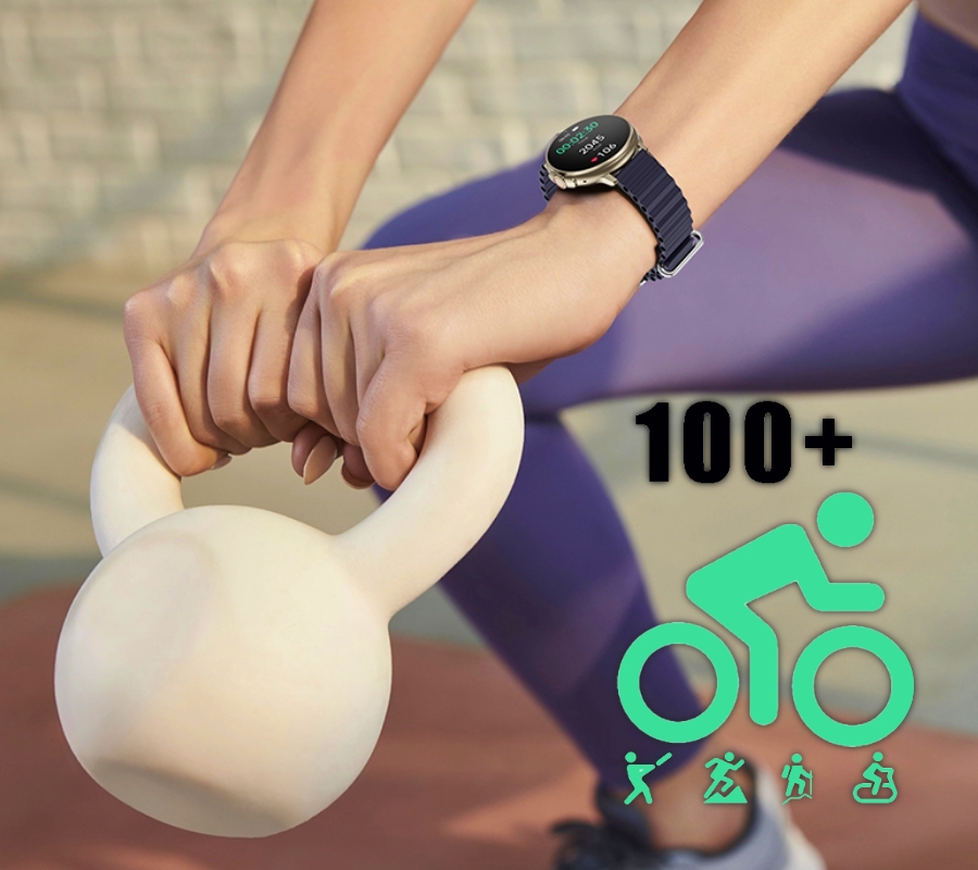 Smartwatch Damski RUBICON RNCF15 Tytan/Light Latte SMARUB260 - obrazek 8