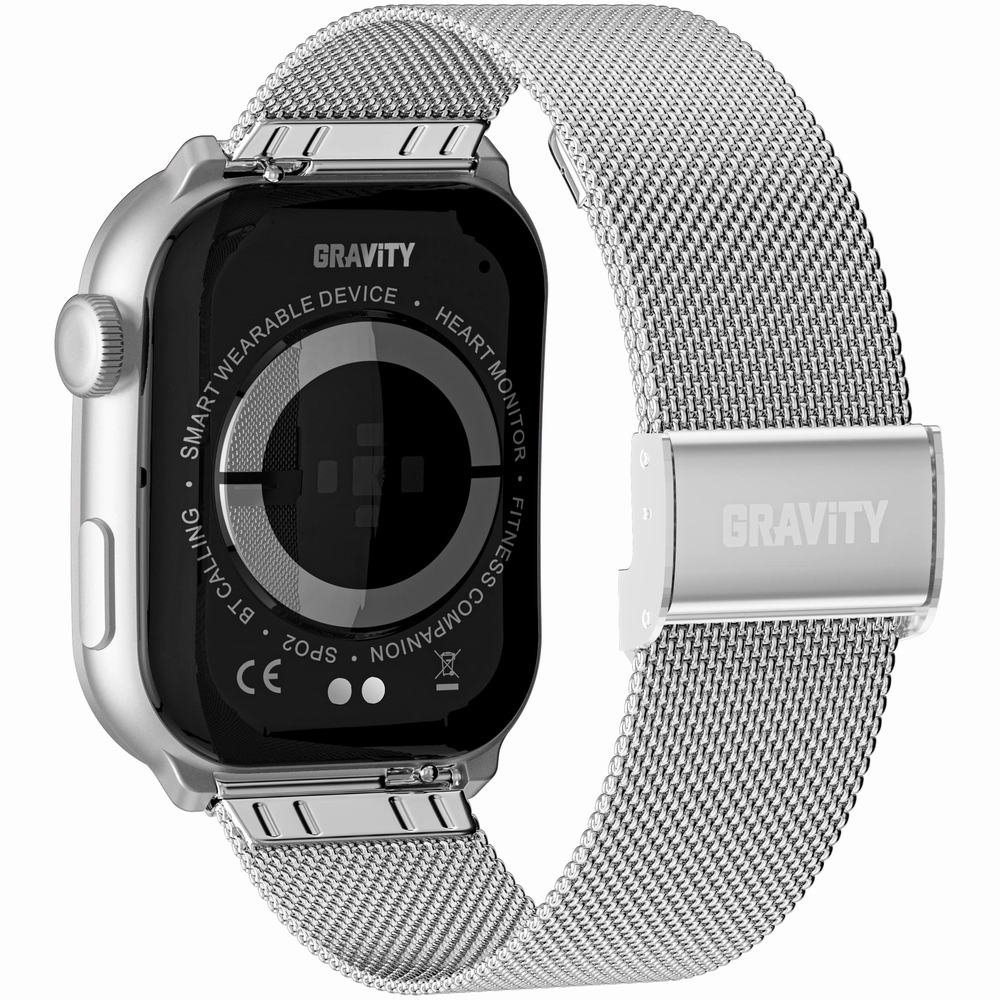 Smartwatch Damski GRAVITY GT28-9 Pasek + Bransoleta Czarno Srebrny - obrazek 8