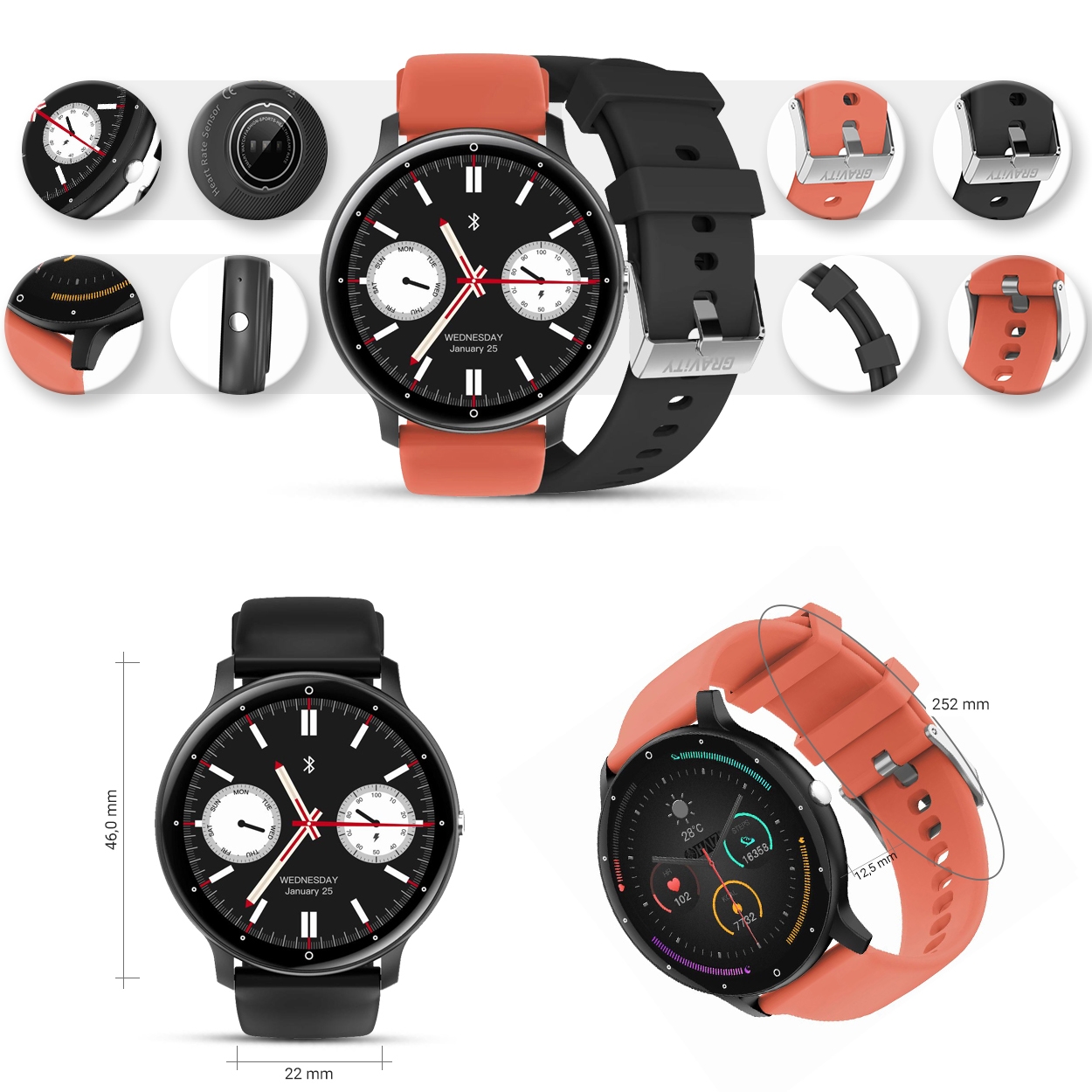 Smartwatch Gravity GT1-3 PRO - Зображення 9
