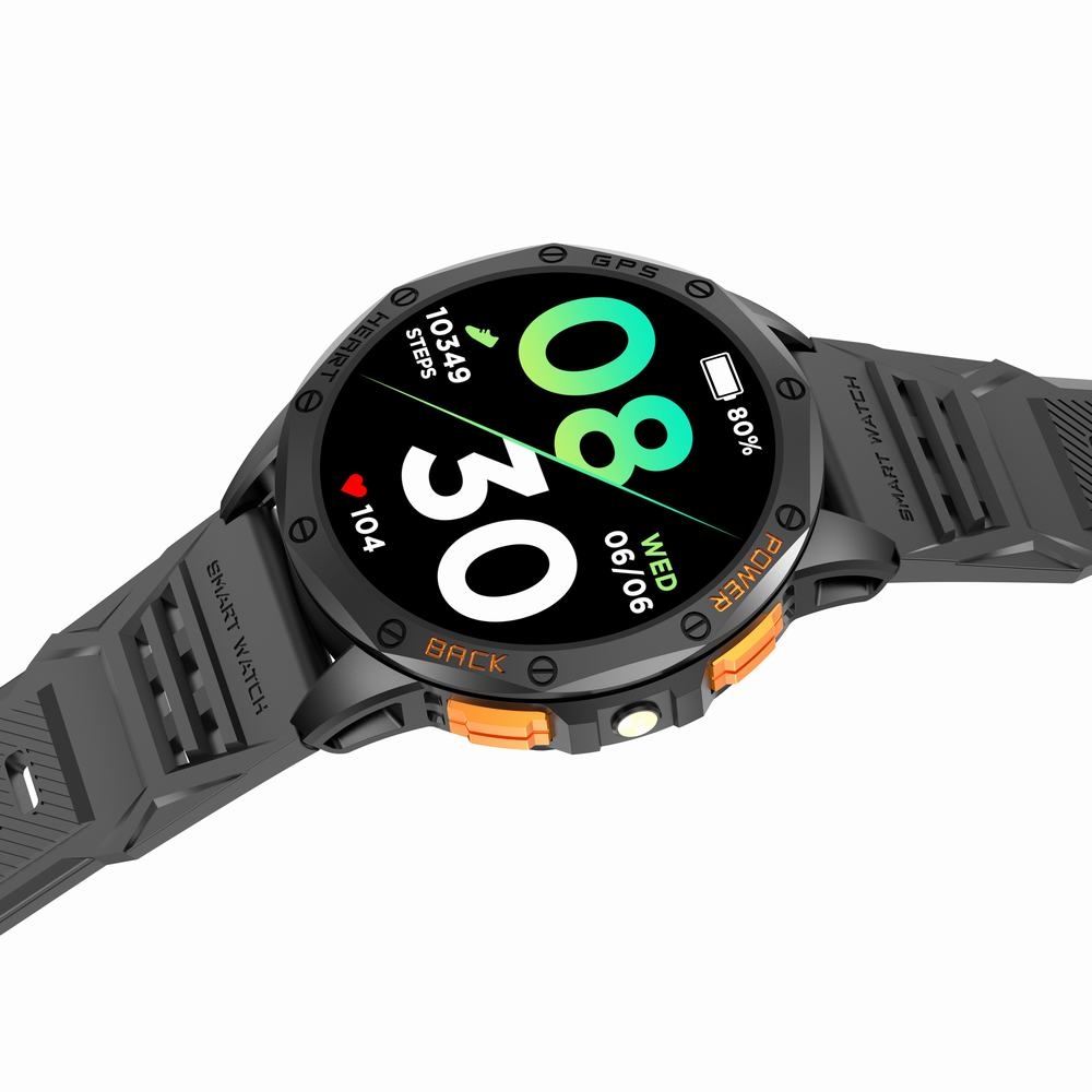 Smartwatch Męski GRAVITY GPS GT24-1 Czarny Pasek Silikonowy + Granatowy Pasek Silikonowy - obrazek 9